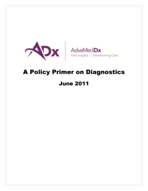 Advameddx a Policy Primer on Diagnostics June Form