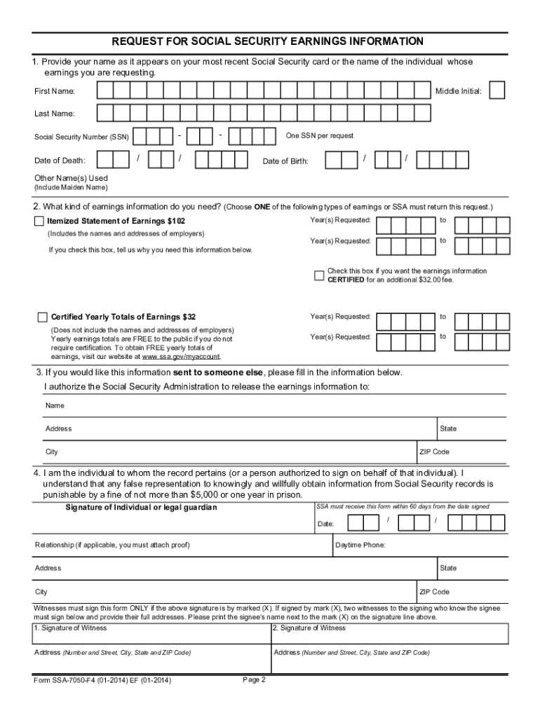 Ssa 7005  Form