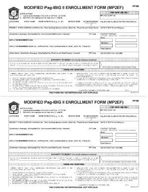 Modified Pag Ibig Ii Enrollment Form