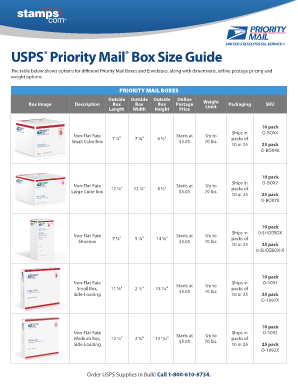 Usps Box Sizes  Form