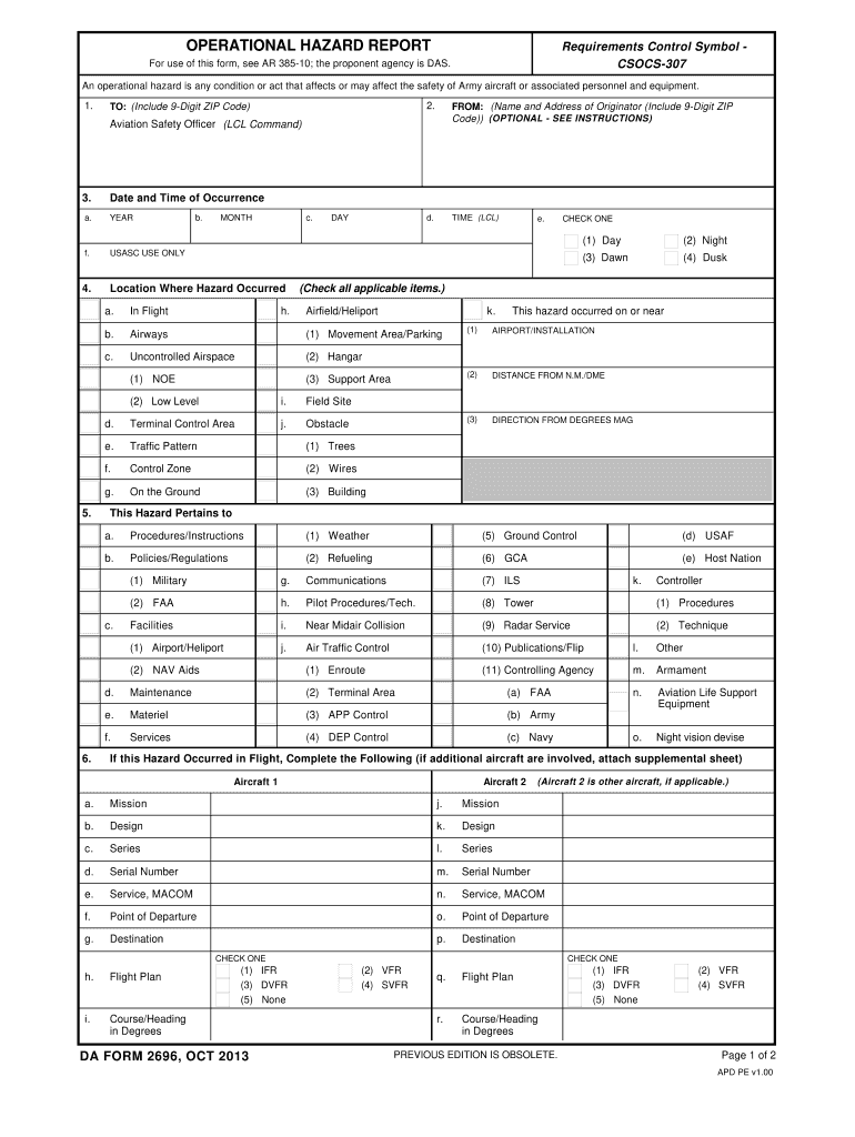  Da Form 2696 2013-2024