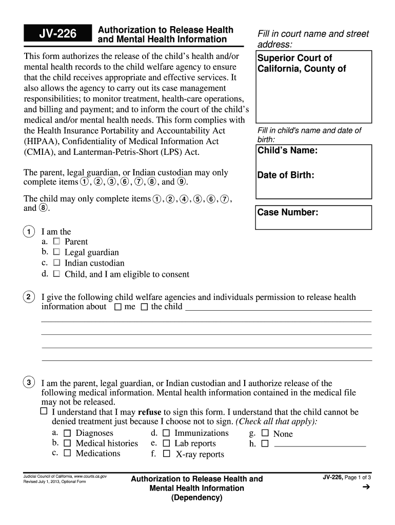 Jv 226  Form