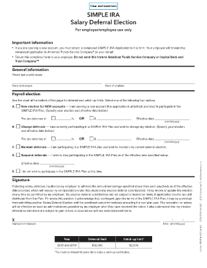 American Funds Salary Deferral Form