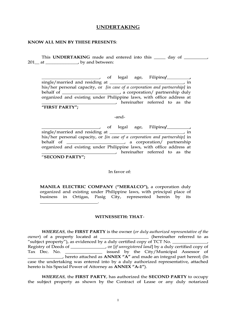 Meralco Bill Sample  Form