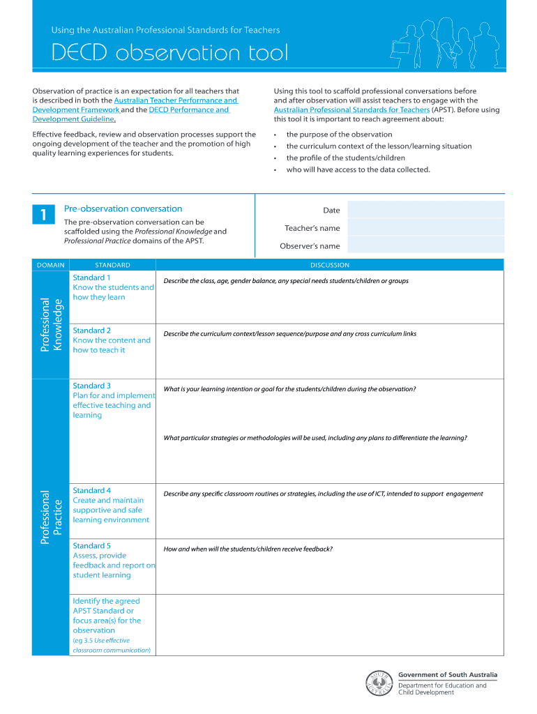 Decd Observation Tool  Form