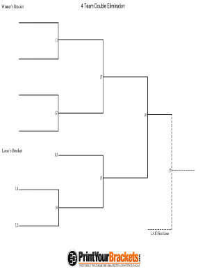 4 Team Double Elimination Bracket  Form