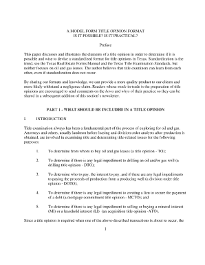 Title Order Form for Oil Format