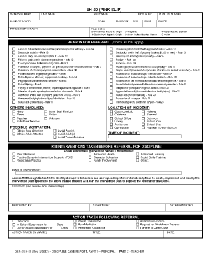 Pink Slip Template  Form