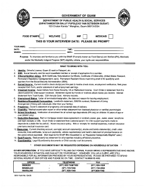 Statement of Living Arrangement  Form