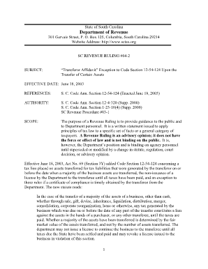 RR04 2 the South Carolina Department of Revenue Sctax  Form