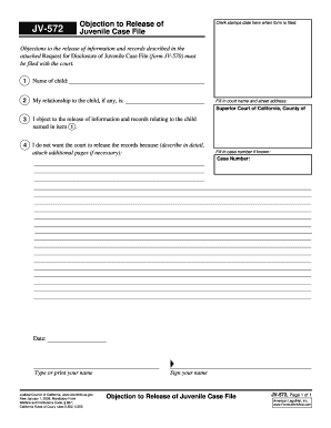 Form JV 572 Sdcourt Ca