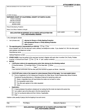 ATTACHMENT CV 5014 Superior Court, Santa Clara Scscourt  Form