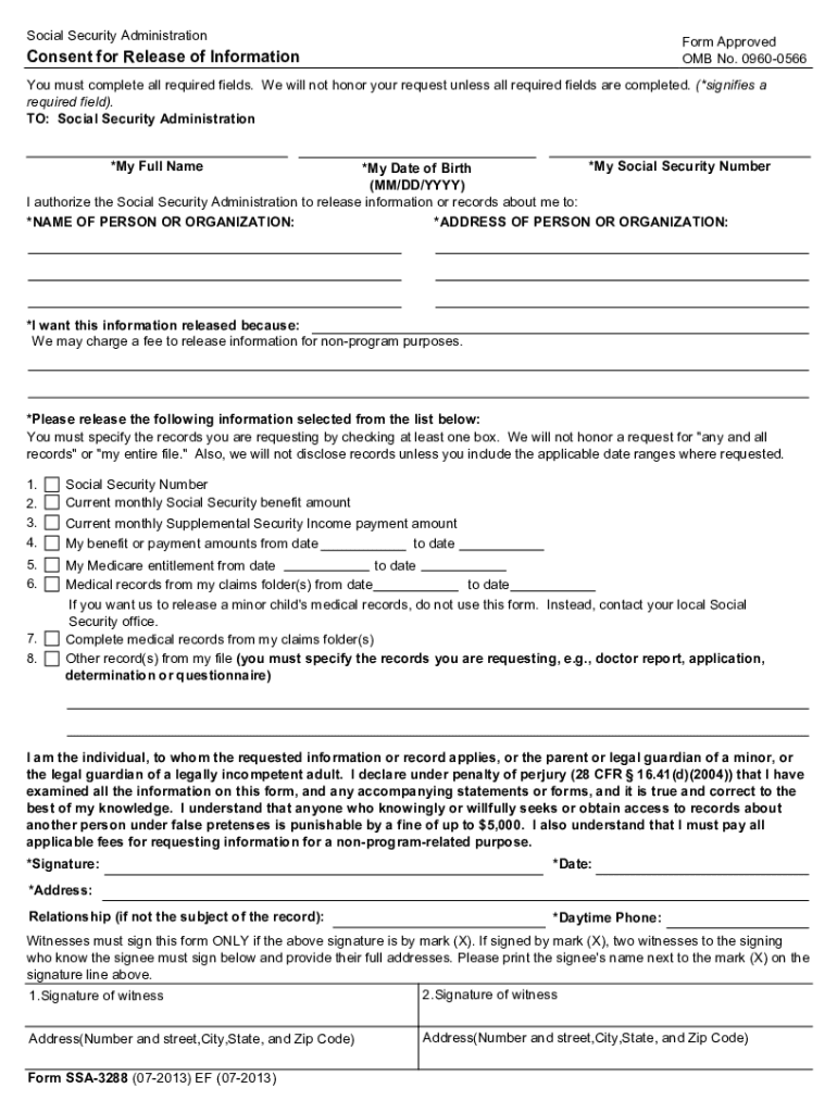 Ssa 3288  Form