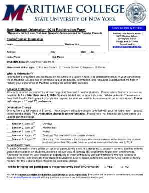 Online College Registration  Form