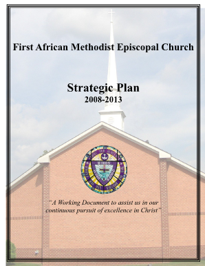 Church Strategic Plan Template  Form