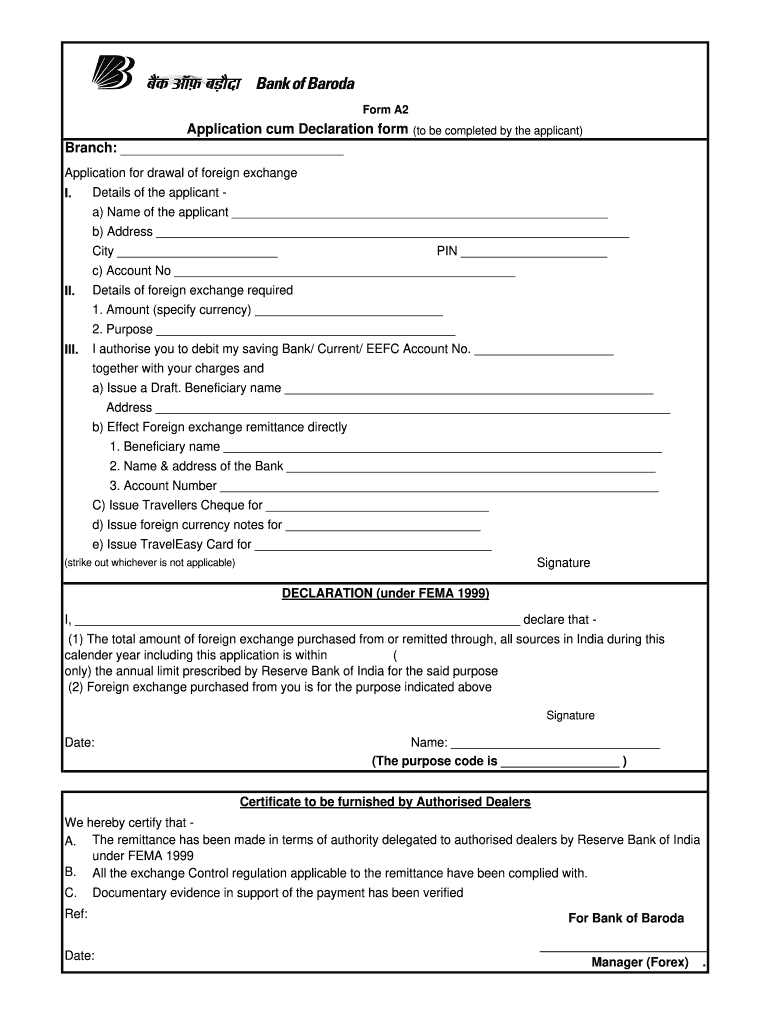 Bob Remittance Form