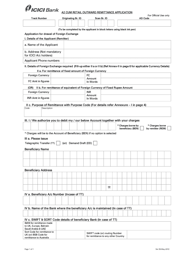 A2 Form Axis Bank