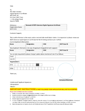 Secp Digital Certificate Renewal Form