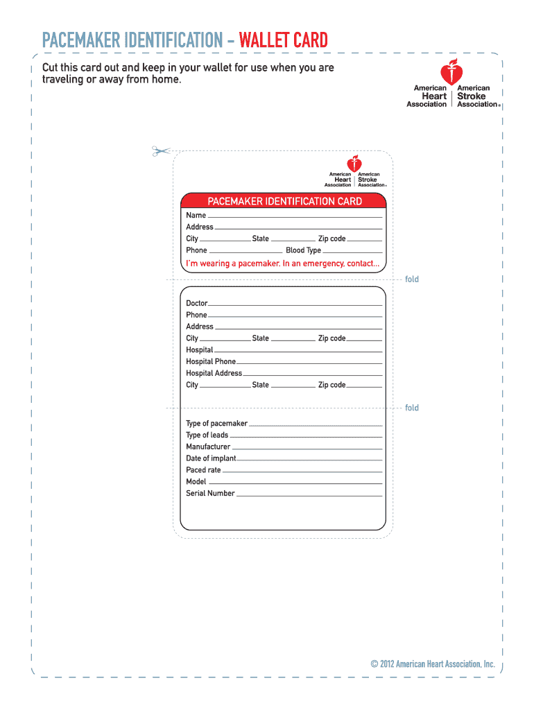 Wallet ID Card Template  Form