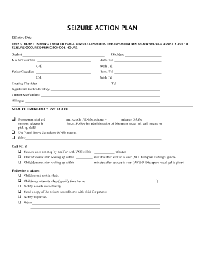 SEIZURE ACTION PLAN PDF  Form