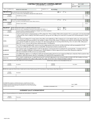 CONTRACTOR QUALITY CONTROL REPORT Kugan Com  Form