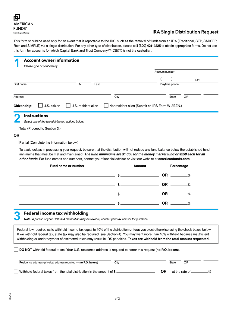  Ira Single Form 2014-2024