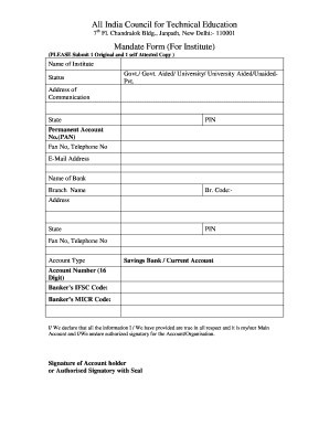 Mandate Form