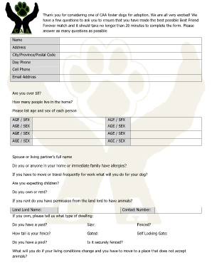 Adoption Papers PDF  Form