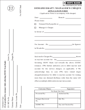 Hdfc Dd Form