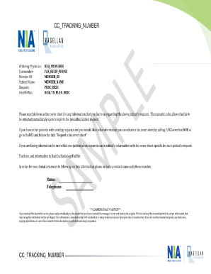Nia Fax Cover Sheet  Form