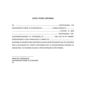 Carta Poder Form - Fill Out and Sign Printable PDF Template | signNow