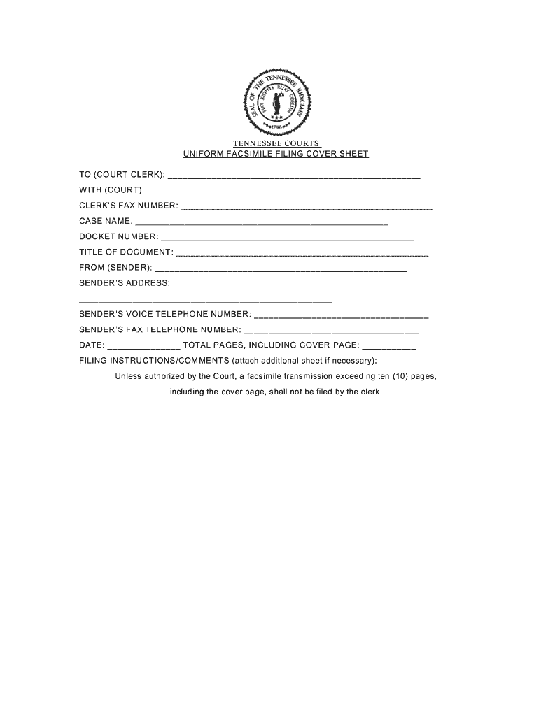 Get and Sign Tn Cover Sheet  Form