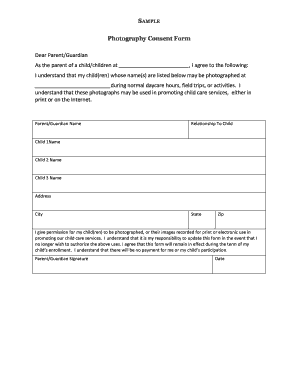 Sample Photo Release Form Form Child Care Aware of Virginia