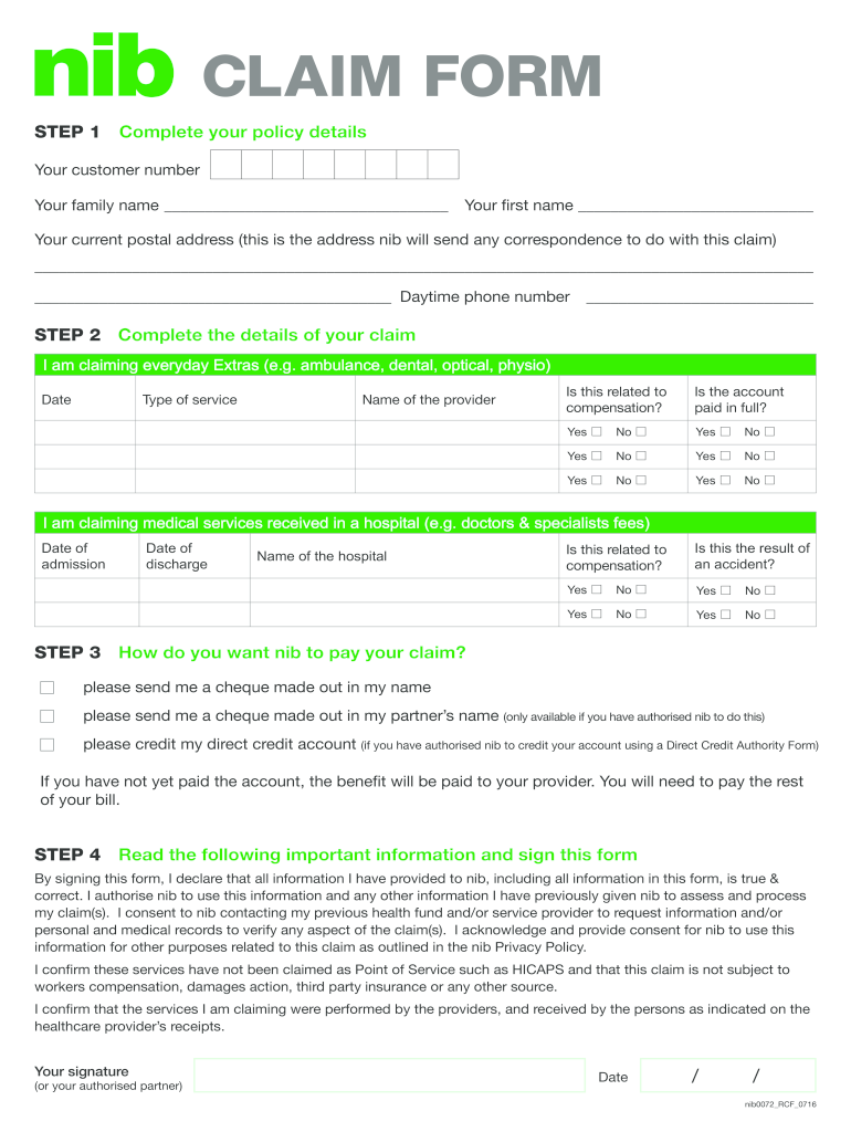 Nib Application Form