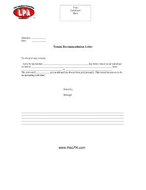 Landlord Protection Agency  Form