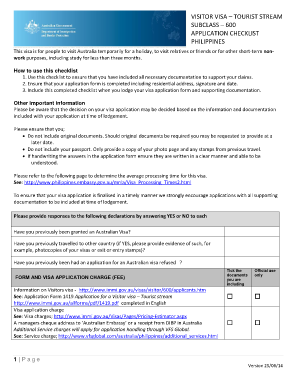 Printable Australian Visa Application Form