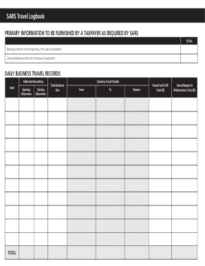 Logbook Template 2013