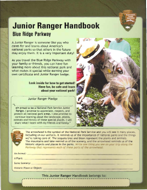 Junior Ranger Booklet PDF  Form