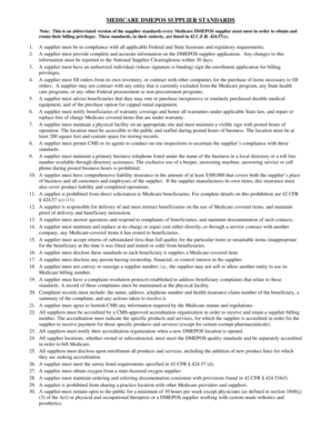 Printable Dmepos Supplier Standards  Form