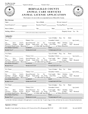 Bernalillo County Ac License Form PDF