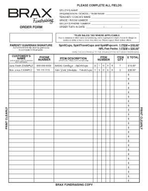 Brax Fundraising Form - Fill Out and Sign Printable PDF Template ...