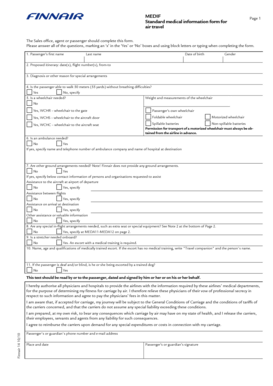  Medical Information Form 2010