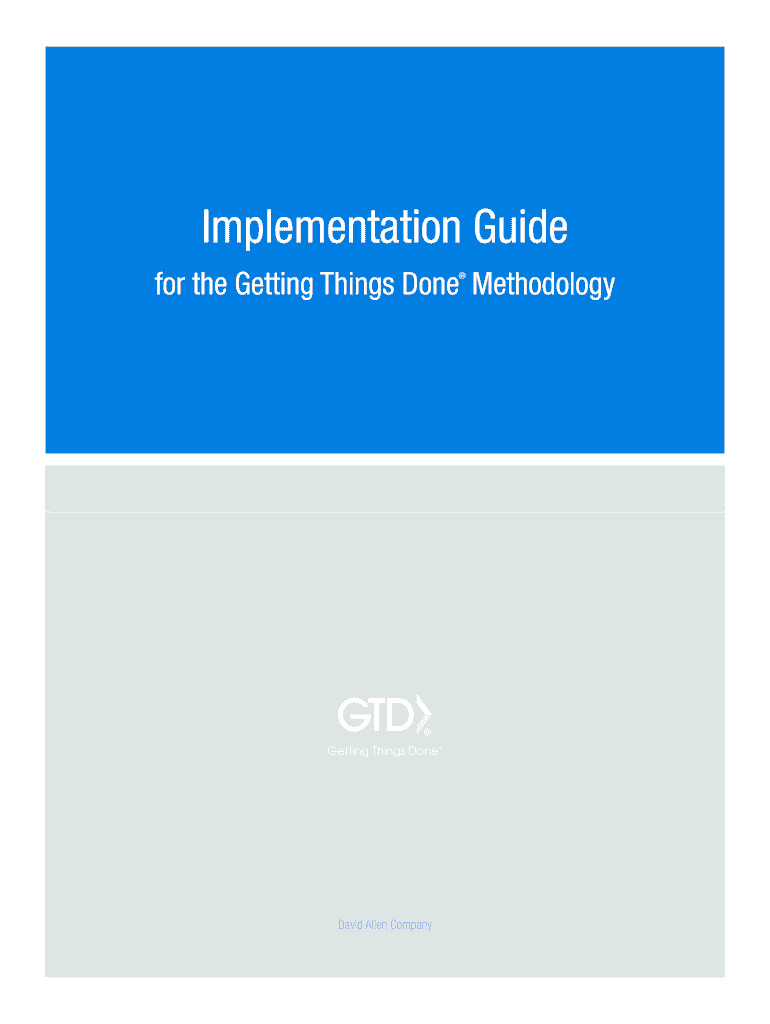 Gtd Methodology Guides PDF  Form