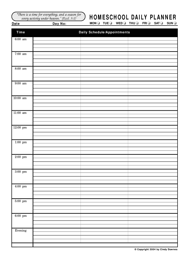 Schedule Form