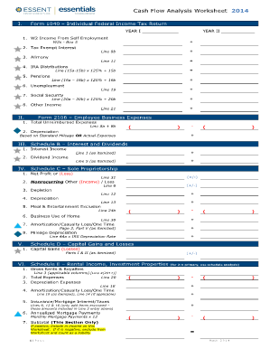 Essent Cash Flow Analysis  Form