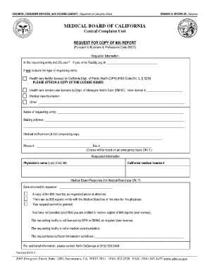 California Medical Report Paper  Form