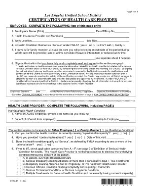 Lausd Form 8239