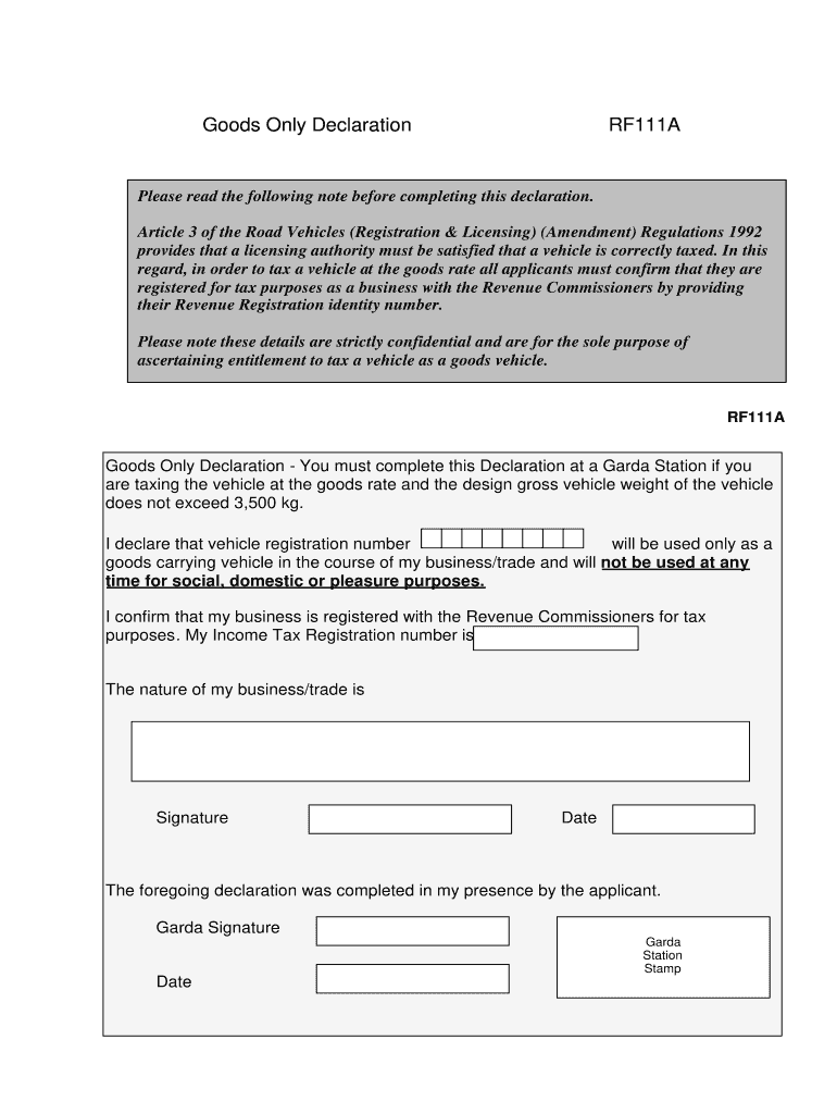 Rf111a  Form