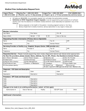 Avmed Prior Authorization Form PDF