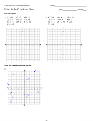 Plotting Points on a Coordinate Plane Worksheet Kuta  Form